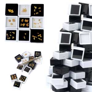 Boîte de présentation et de collection pour l'or et les pierres